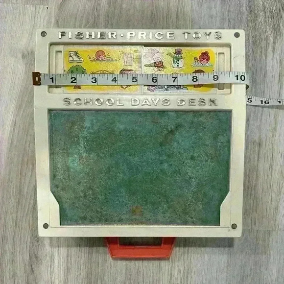 Vintage 1972 Fisher Price School Days Play Desk Toy Chalkboard Teacher - Picture 10 of 12